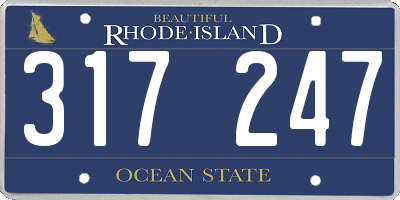 RI license plate 317247