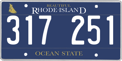 RI license plate 317251