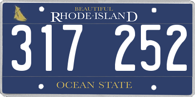 RI license plate 317252