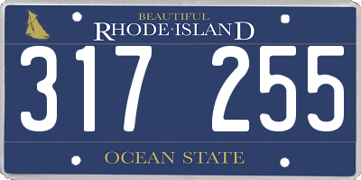 RI license plate 317255