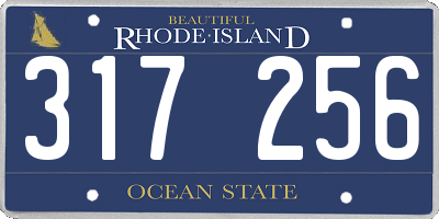 RI license plate 317256