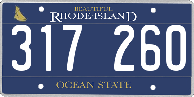 RI license plate 317260