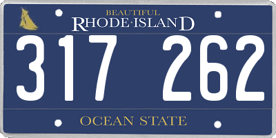 RI license plate 317262