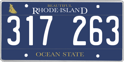RI license plate 317263