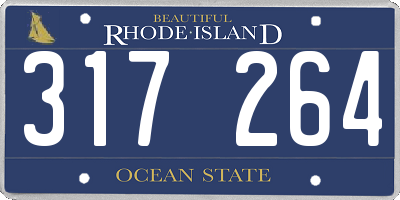 RI license plate 317264
