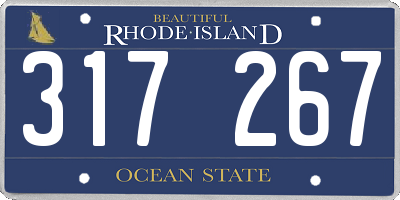 RI license plate 317267