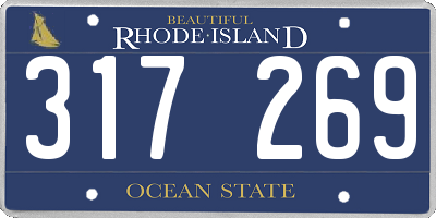 RI license plate 317269