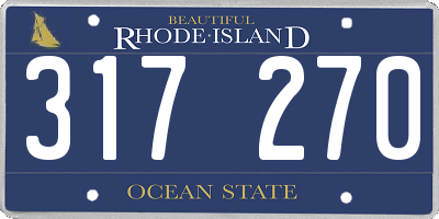 RI license plate 317270