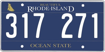 RI license plate 317271