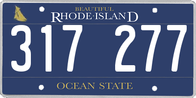 RI license plate 317277