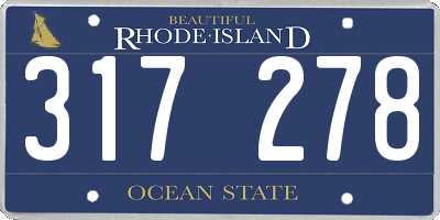 RI license plate 317278