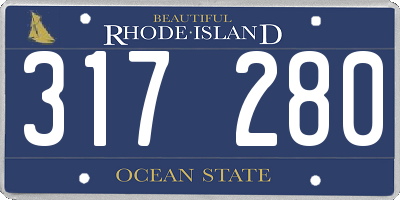 RI license plate 317280