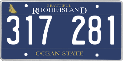 RI license plate 317281