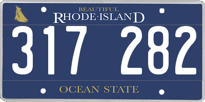 RI license plate 317282