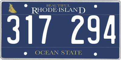 RI license plate 317294