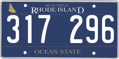 RI license plate 317296