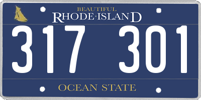 RI license plate 317301