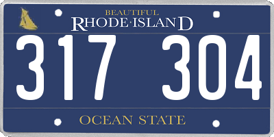 RI license plate 317304