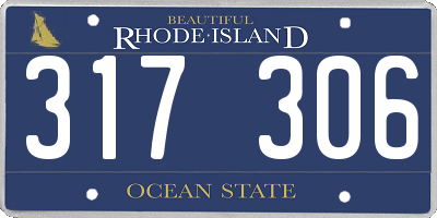 RI license plate 317306