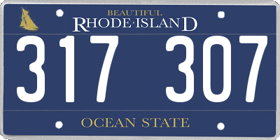 RI license plate 317307