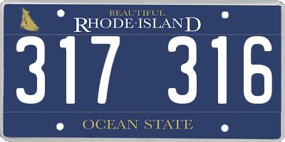 RI license plate 317316