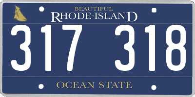 RI license plate 317318