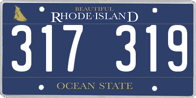 RI license plate 317319