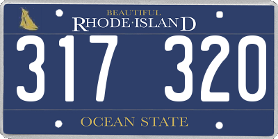 RI license plate 317320