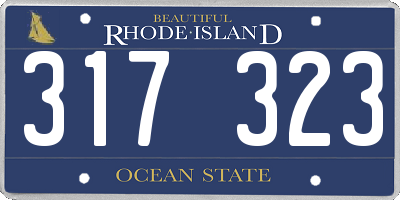 RI license plate 317323