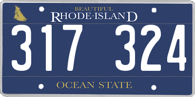 RI license plate 317324