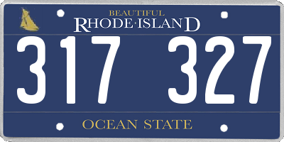 RI license plate 317327
