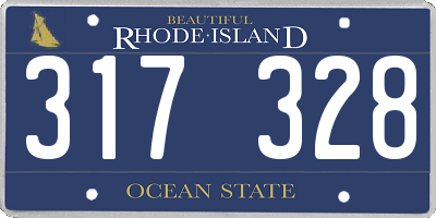 RI license plate 317328