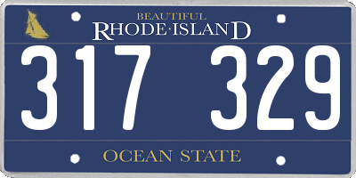 RI license plate 317329
