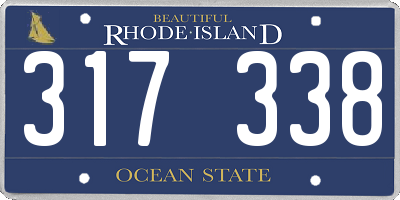 RI license plate 317338