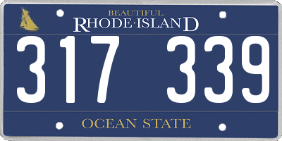 RI license plate 317339