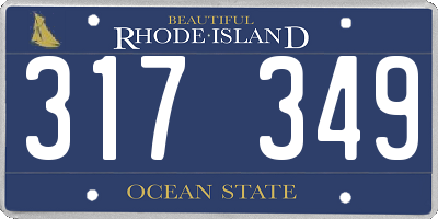 RI license plate 317349