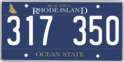 RI license plate 317350