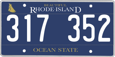 RI license plate 317352