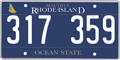 RI license plate 317359