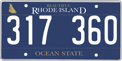 RI license plate 317360