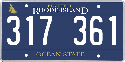 RI license plate 317361