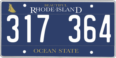 RI license plate 317364