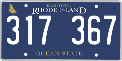 RI license plate 317367