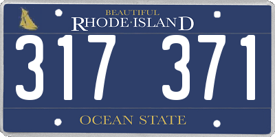 RI license plate 317371