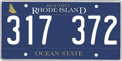 RI license plate 317372