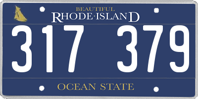 RI license plate 317379