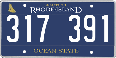 RI license plate 317391