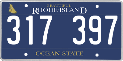 RI license plate 317397