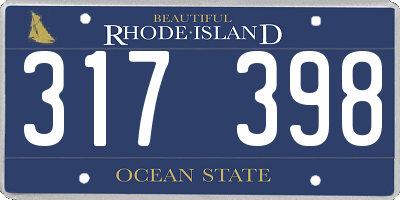 RI license plate 317398