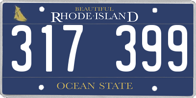 RI license plate 317399
